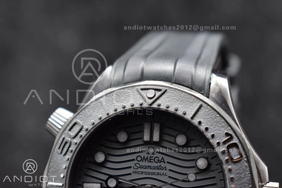 Black Best Seamaster 300m Black 1:1 1066 Edition Durable on 43.5mm Dial Rubber A Ceramic Black VSF Strap 0518